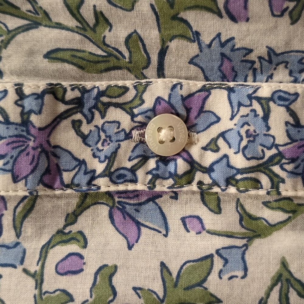 Vineyard Vines Cotton Floral Long Sleeve Top Size 16 - Picture 7 of 11